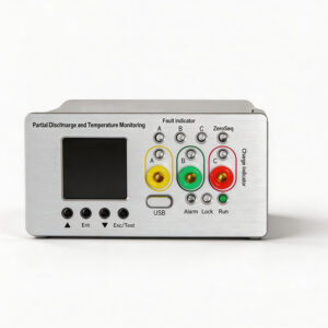 Partial discharge and temperature monitoring device